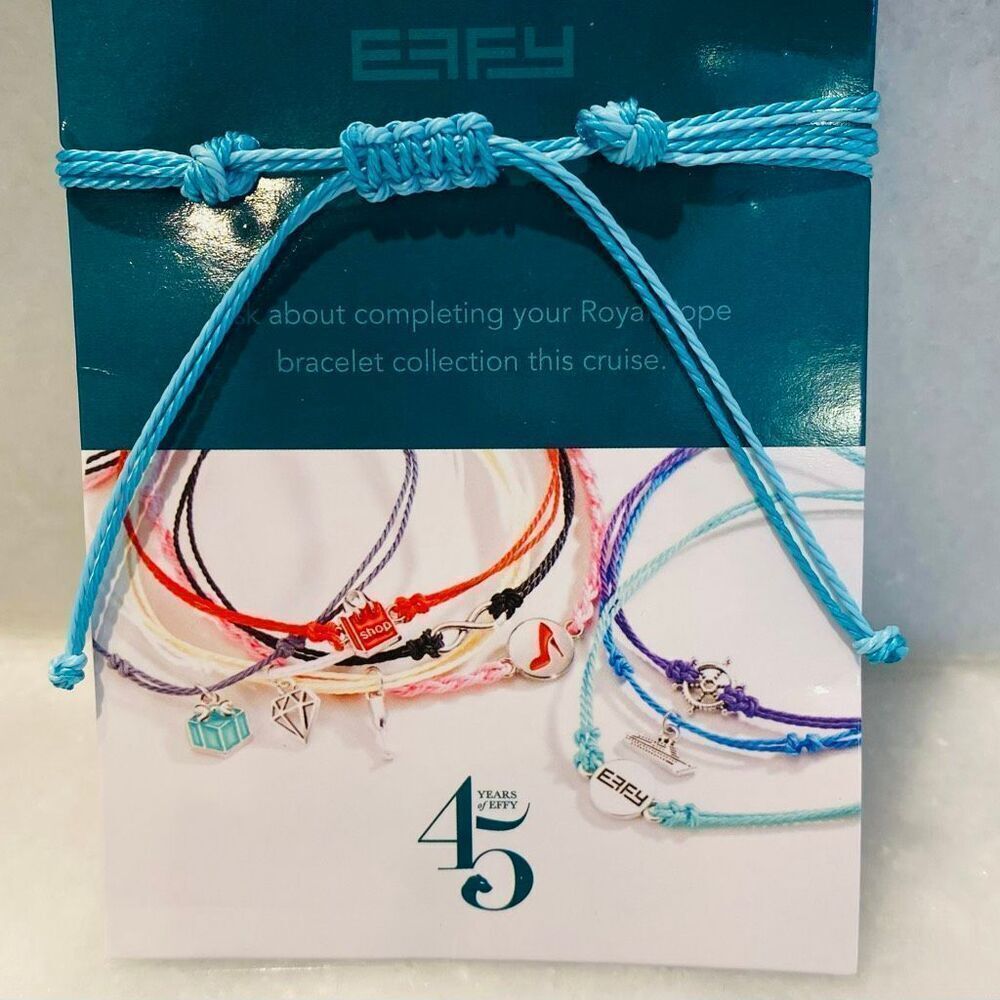 NWT Effy Royal Caribbean Special Edition 45th Anniversary Rope Blue Bracelet - Picture 3 of 3